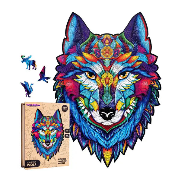 Majestätischer Wolf Puzzle | Woodlika Holzpuzzle